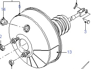 Усилитель тормозов вакуумный Ford Transit 2,5 91-2000, F02B343617 BOSCH, Т010068