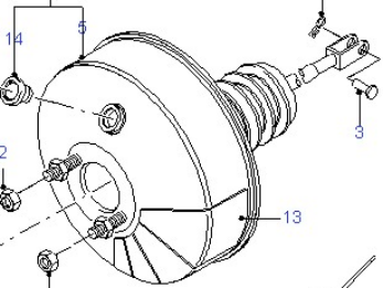 Усилитель тормозов вакуумный Ford Transit 2,5 91-2000, F02B343617 BOSCH, Т010068