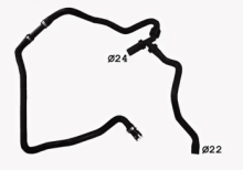 Патрубок системы охлаждения ФФ2 3406113