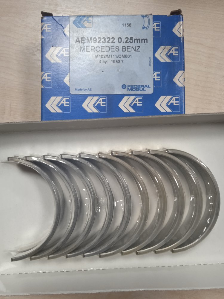 Вкладыши коренные Mercedes-Benz W124/W201 1.8-2.3D AEM92322 0.25