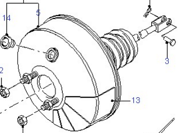 Усилитель тормозов вакуумный Ford Transit 2,5 91-2000, F02B343617 BOSCH, Т010068